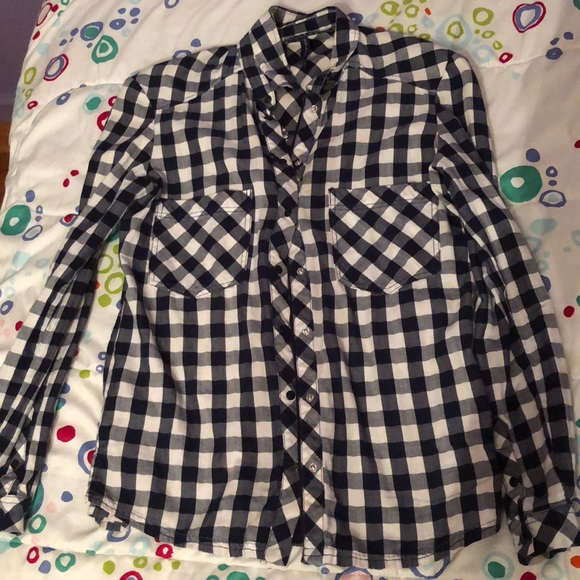 Quarantina Top - XS - Navy/Tan Plaid main image 0